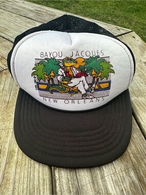 Vintage New Orleans Graphic Trucker Hat - Black & White